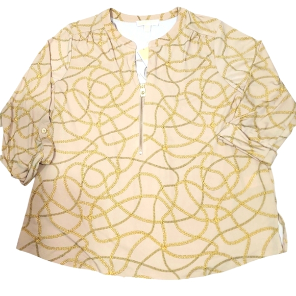 Michael Kors Chain Link Pattern Blouse. Women’s size 2x - Picture 2 of 11